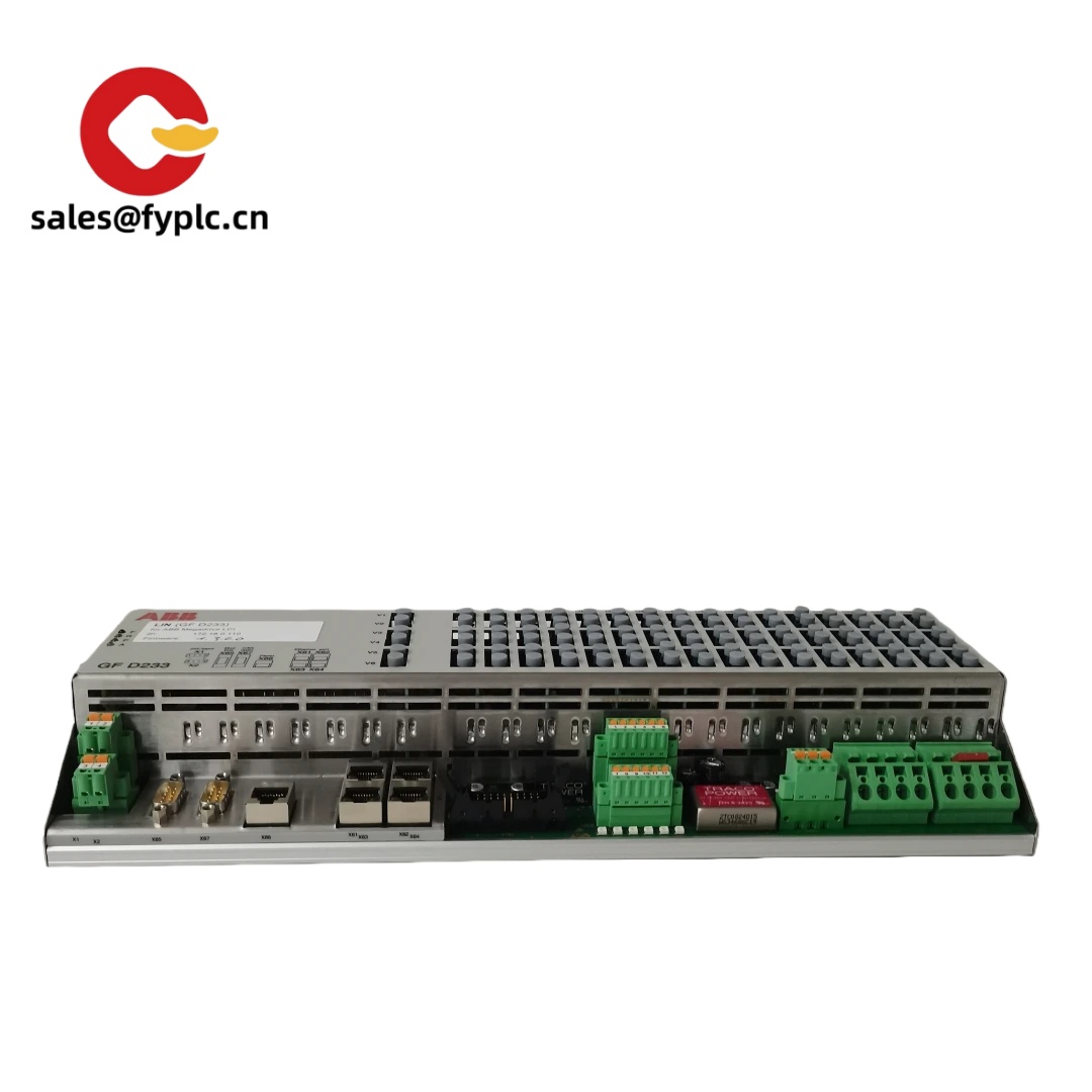 ABB GFD233A103 power supply front panel showing status LEDs