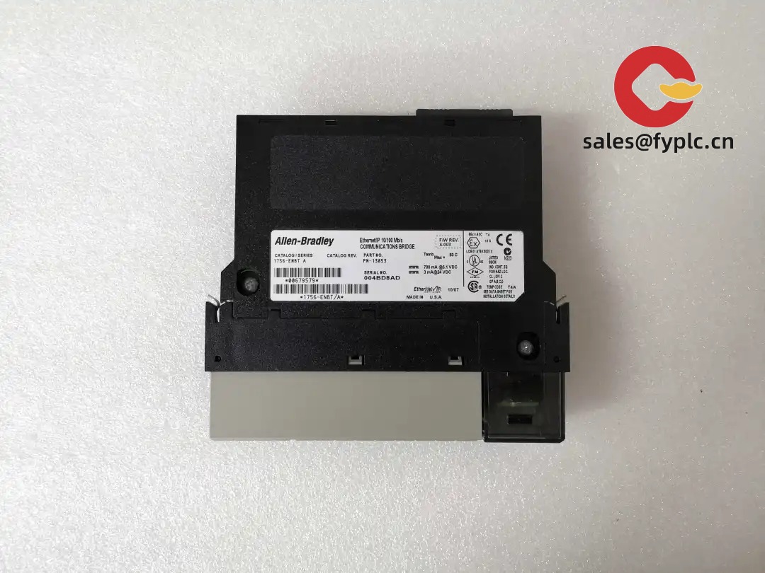 Allen-Bradley 1756-ENBT_A EtherNet/IP module - front view