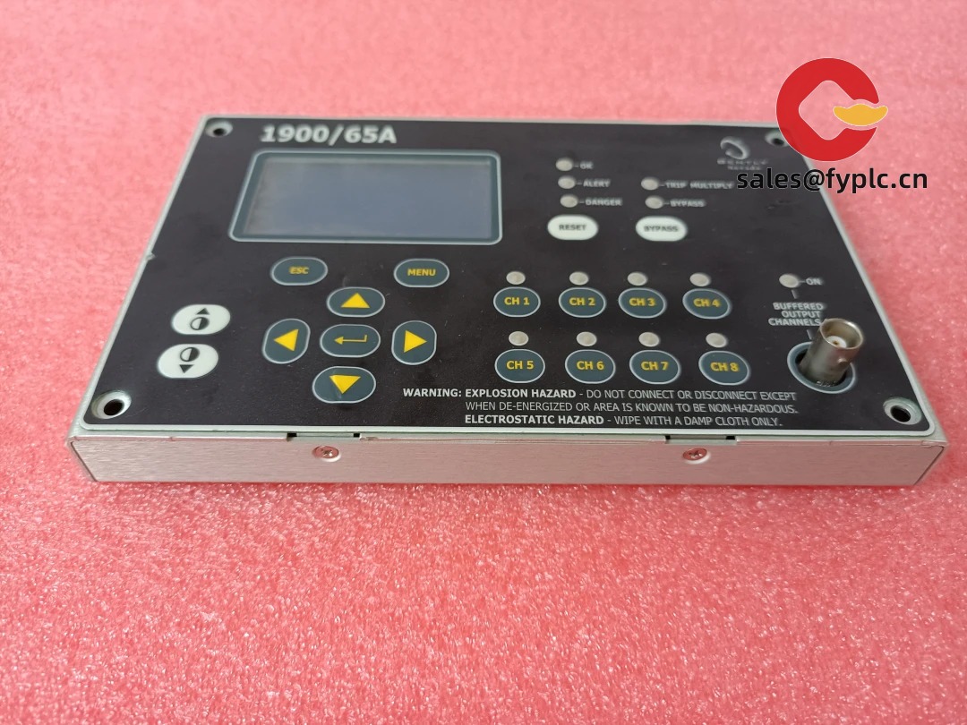 Bently Nevada 1900/65A 167699-02 machinery monitor - front view