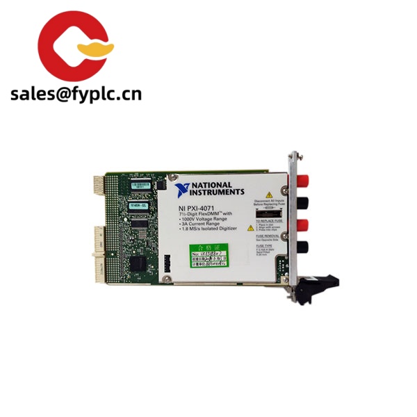 NI PXI-4071 front panel with BNC connectors