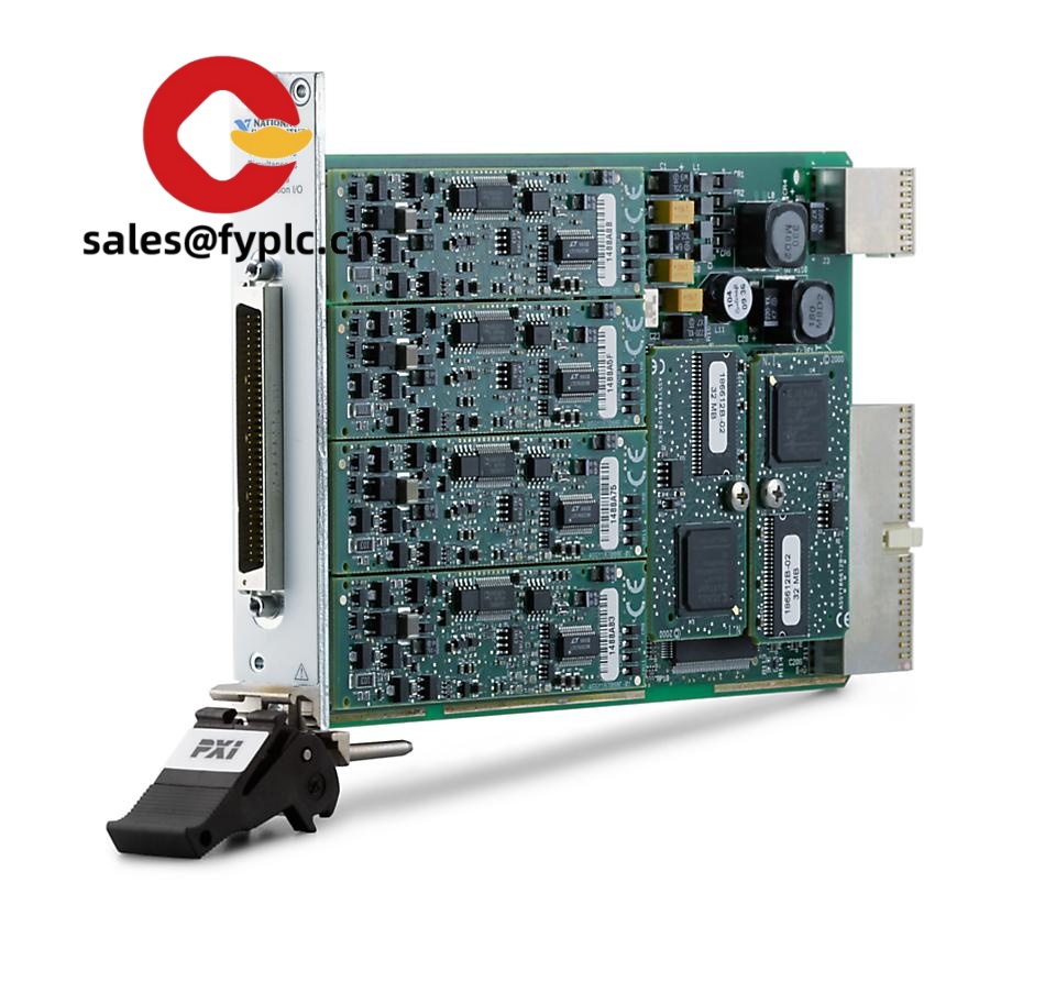 NI PXI-6115 front panel showing screw terminal blocks